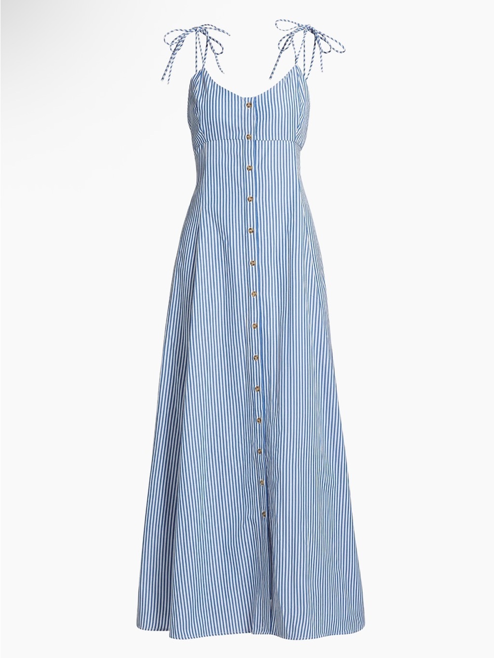 Rosie Assoulin High Garden Striped Cotton Sleeveless Maxi Dress size 4 NWOT